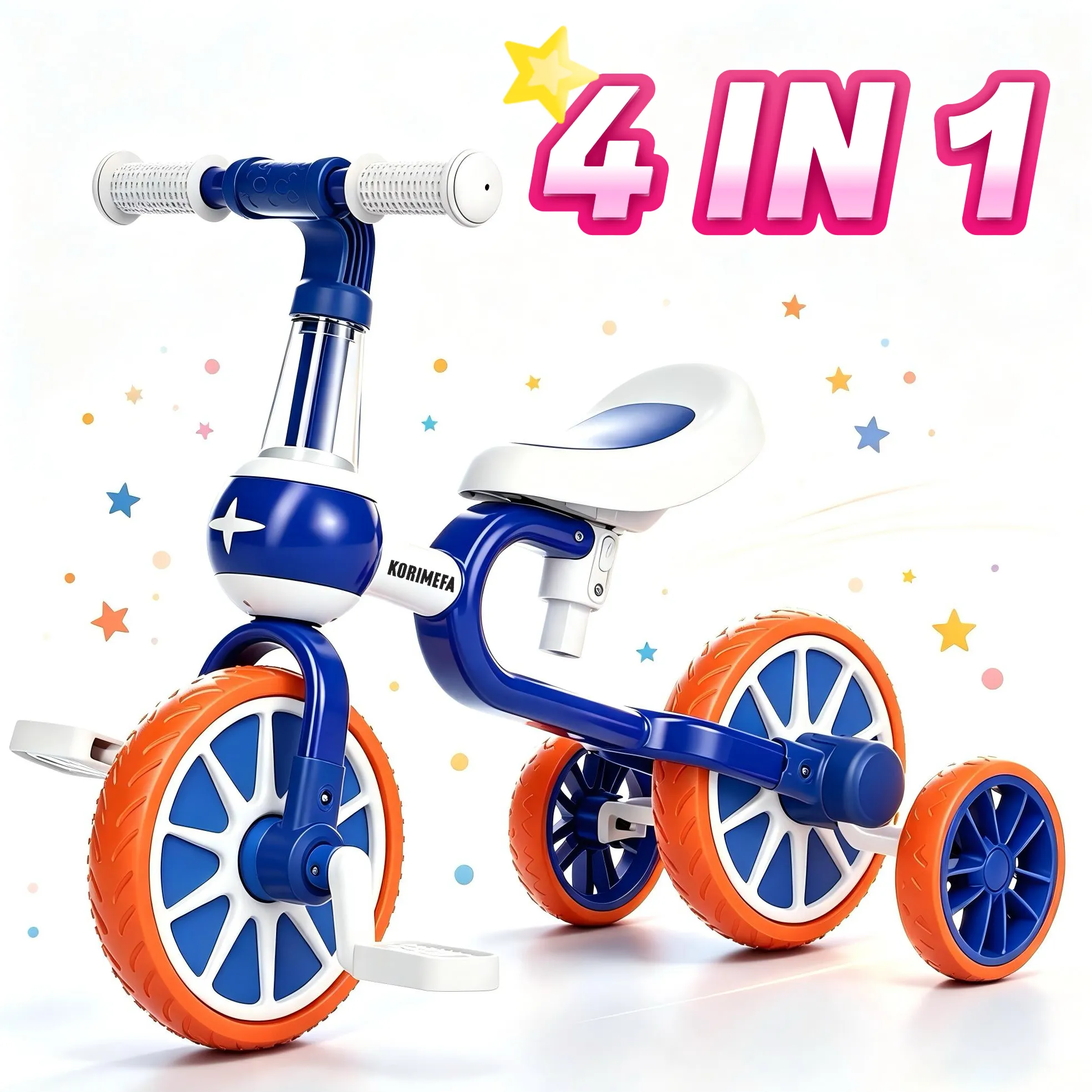4-in-1 Toddler Tricycle for Ages 1-4