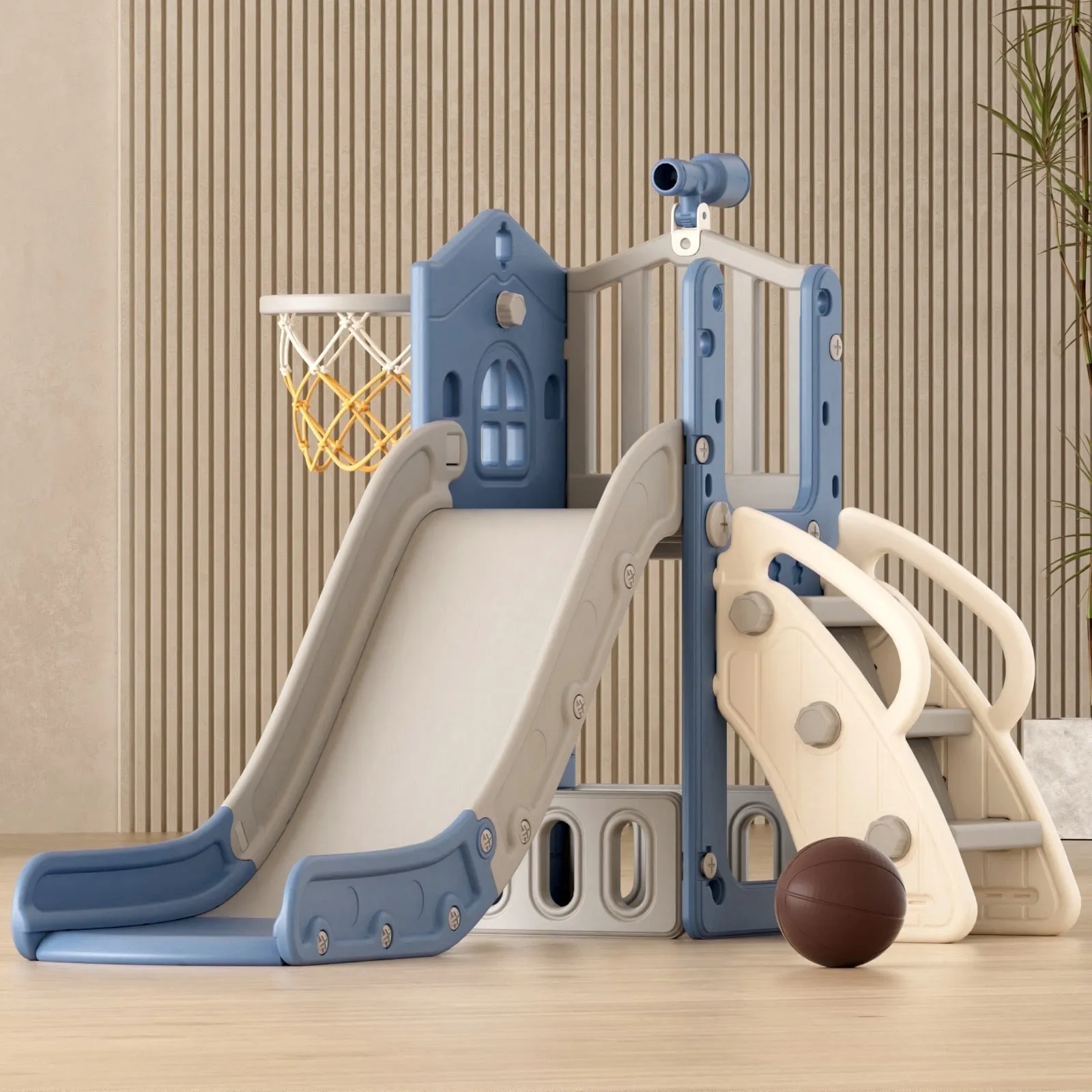 Toddler Slide Set with Basketball Hoop, Ages 1-4